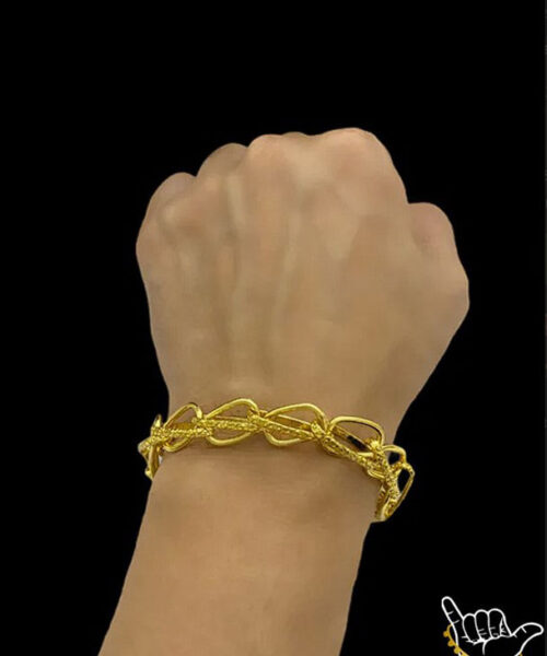 Pulseira Balão 13mm - Banhado a Ouro 18k