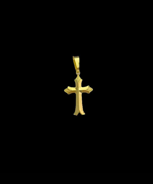 Pingente Cruz p - Banhado a Ouro 18k