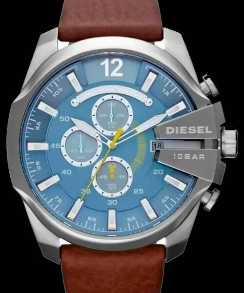 Relógio Diesel Dz4281 Mega Chief Prata 100% Original