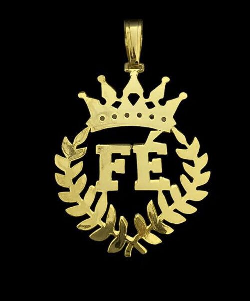 Pingente Fé Gg - Banhado a Ouro 18k