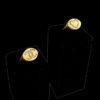 Kit 2 Aneis Feminino Ajustavel Banhado A Ouro 18K Preto