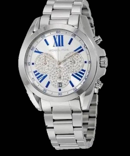 Relógio Michael Kors Mk6320 Bradshaw Chron Silver Original