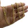 15351707400 Corrente Cadeado 3Mm Luxo Fecho Canhao Banhado A Ouro 18K 3