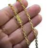 15351799287 Corrente 4Mm Cadeado Fecho Especial Marcacao 750 Banhado A Ouro 18K Lancamento 2