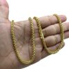 15351806649 Corrente 5Mm Peruano Fecho Canhao Banhado A Ouro 18K 2