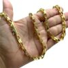 15352795766 Corrente 6Mm Tijolinho Cartier Banhado A Ouro 18K4