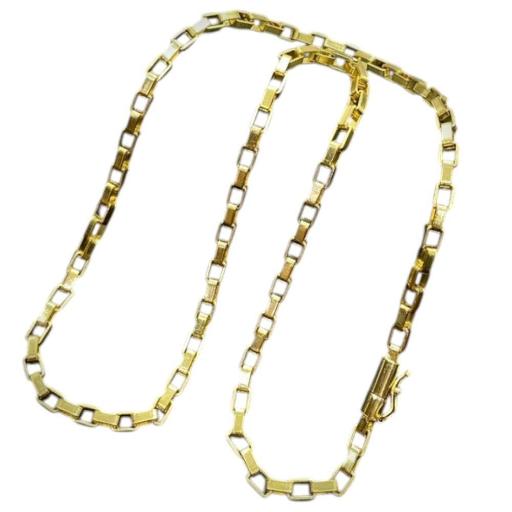 Corrente Tijolinho 6Mm Luxo Banhado A Ouro 18K - Imagem 4