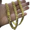 15352802535 Corrente 10Mm Grumet Pit Bull Fecho Premium Banhado A Ouro 18K3