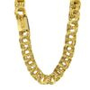 15352809680 Corrente 20Mm Friso Triplo Banhado A Ouro 18K