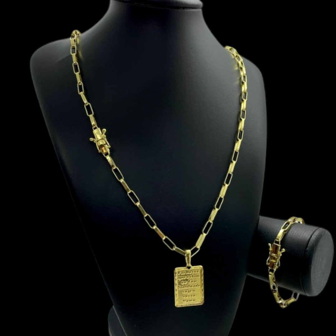 15355140867 Corrente 6Mm Tijolinho Cartier Alongado Especial Fecho Premium Pulseira Fecho Premium Pingen