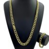 15355161800 Kit Corrente 10Mm Grumet Pit Bull 10Mm Pulseira 10Mm Grumet Pit Bull Banhado A Ouro 18K
