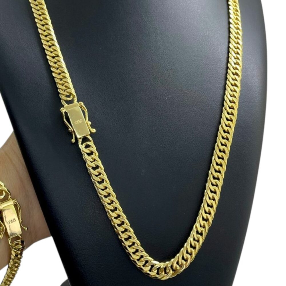 Kit Grumet 10Mm Fecho 750 Banhado A Ouro 18K - Imagem 2