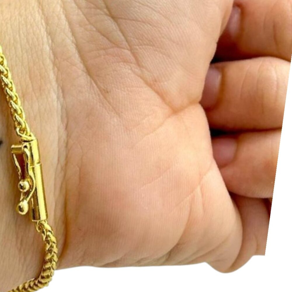 Pulseira Peruana 3Mm Banhado A Ouro 18K Estilo Fino - Imagem 4