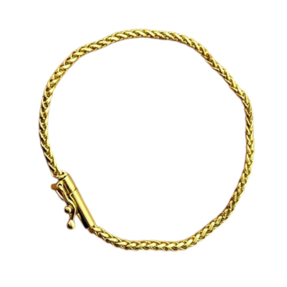 Pulseira Peruana 3Mm Banhado A Ouro 18K Estilo Fino - Imagem 3