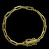 15356491417 Pulseira Cadeado 6Mm Alongado Fecho 750 Banhado A Ouro3