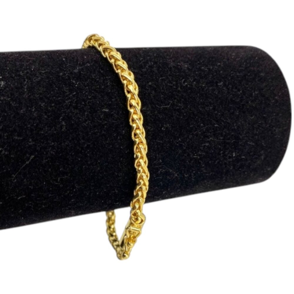 Pulseira Peruana 5Mm Banhado A Ouro 18K Luxo - Imagem 2