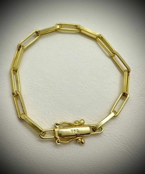 Pulseira Alongado 6mm Banhado a Ouro 18K Premium