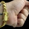15356529669 Pulseira 6Mm Friso S Fecho Premium Banhado A Ouro 18K4
