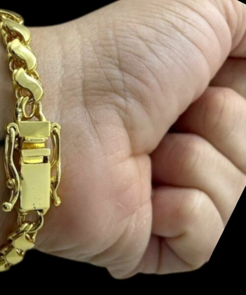 Pulseira Friso S 6mm Banhado a Ouro 18K Premium