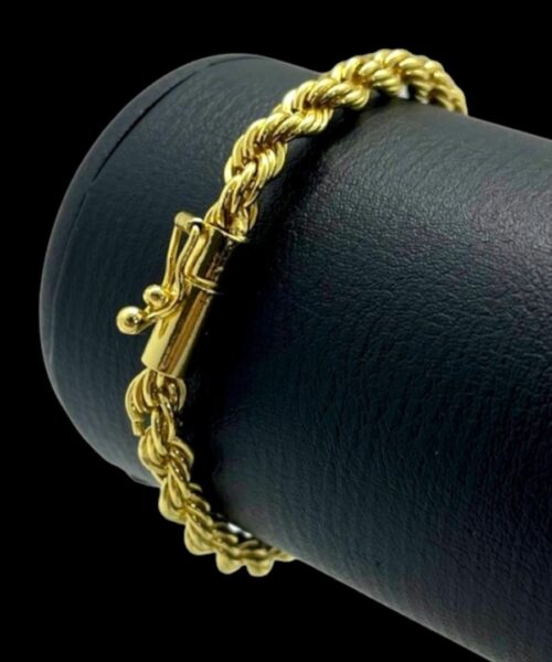 Pulseira Elo Baiano 8mm Banhado a Ouro 18K Luxo