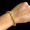 15356530648 Pulseira Cadeado 8Mm Fecho Gaveta Premium Banhado A Ouro 18K3