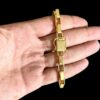 15356530759 Pulseira Tijolinho 8Mm Fecho Gaveta Premium Banhado A Ouro 18K