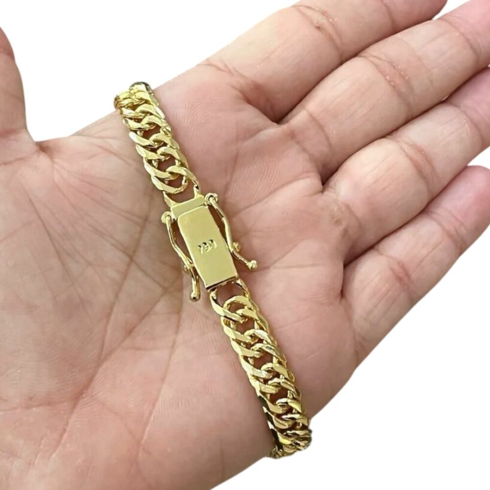 Pulseira Grumet 10Mm Banhado A Ouro 18K Marca 750 - Imagem 2