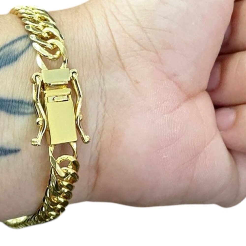 Pulseira Grumet 10Mm Banhado A Ouro 18K Marca 750 - Imagem 3