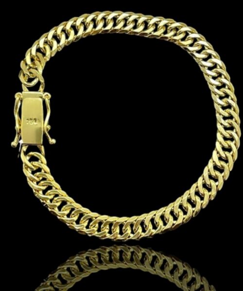 Pulseira Grumet 10mm Banhado a Ouro 18K Marca 750