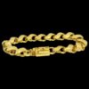 15356534141 Pulseira Friso S Dupla Face 13Mm Banhado A Ouro 18K 40G2