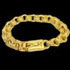 15356534406 Pulseira Friso Triplo 12Mm Banhado A Ouro 18K3