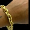 15356534636 Pulseira Cadeado 14Mm Banhado A Ouro 18K4