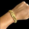 15356535404 Pulseira Grumet 13Mm Fecho Duplo Cravejado Nossa Senhora Banhado A Ouro 18K Lancamento3