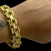 15356536237 Pulseira 15Mm Cadeado Duplo Fecho Premium Marcacao 750 Banhado A Ouro 18K Lancamento3