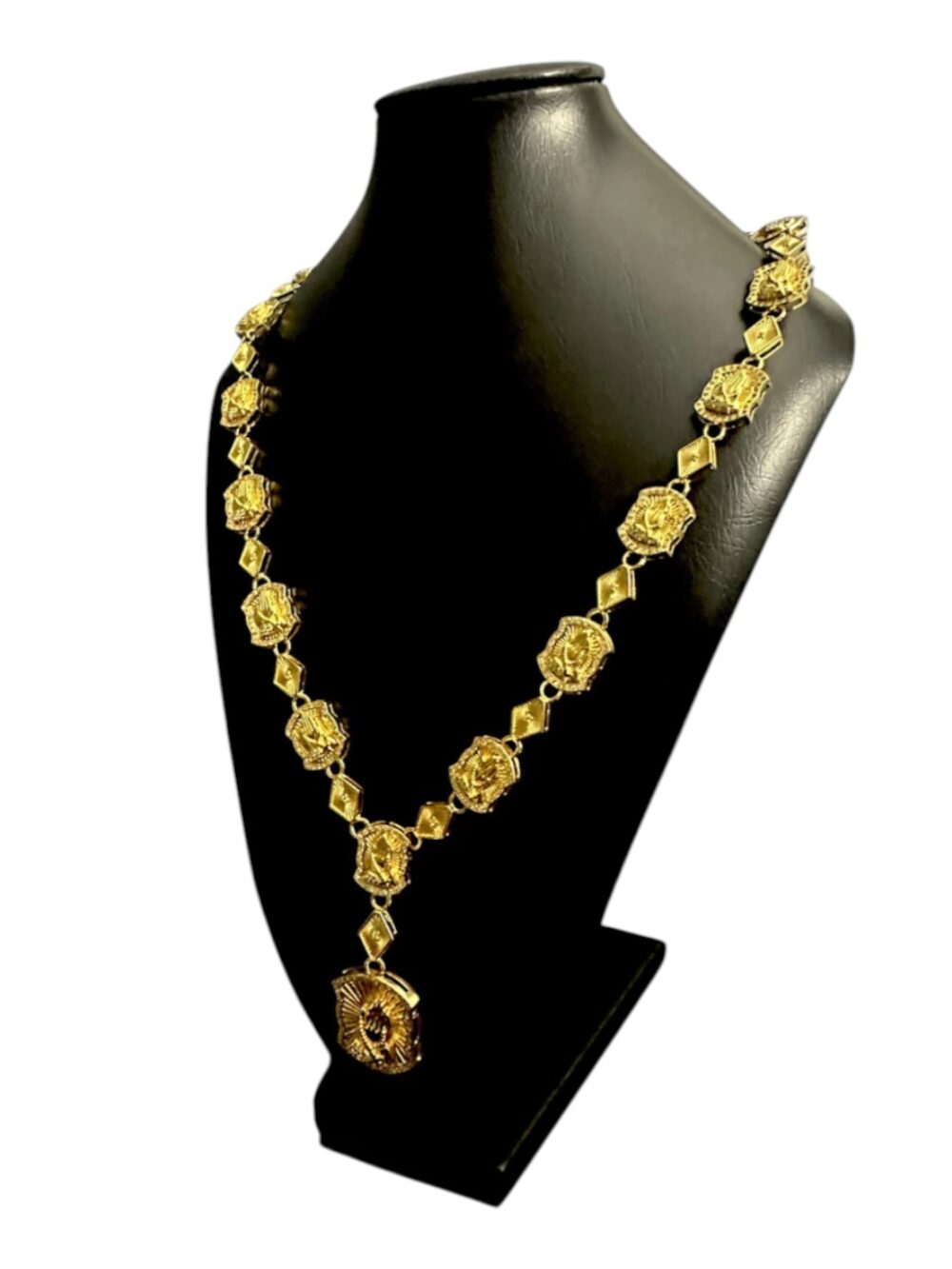 Cordão Mão Orando Cravejado Banhado A Ouro 18K - Imagem 3