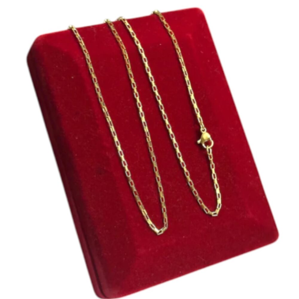 Cordão Tijolinho 1.1Mm - Banhado A Ouro 18K - Imagem 3