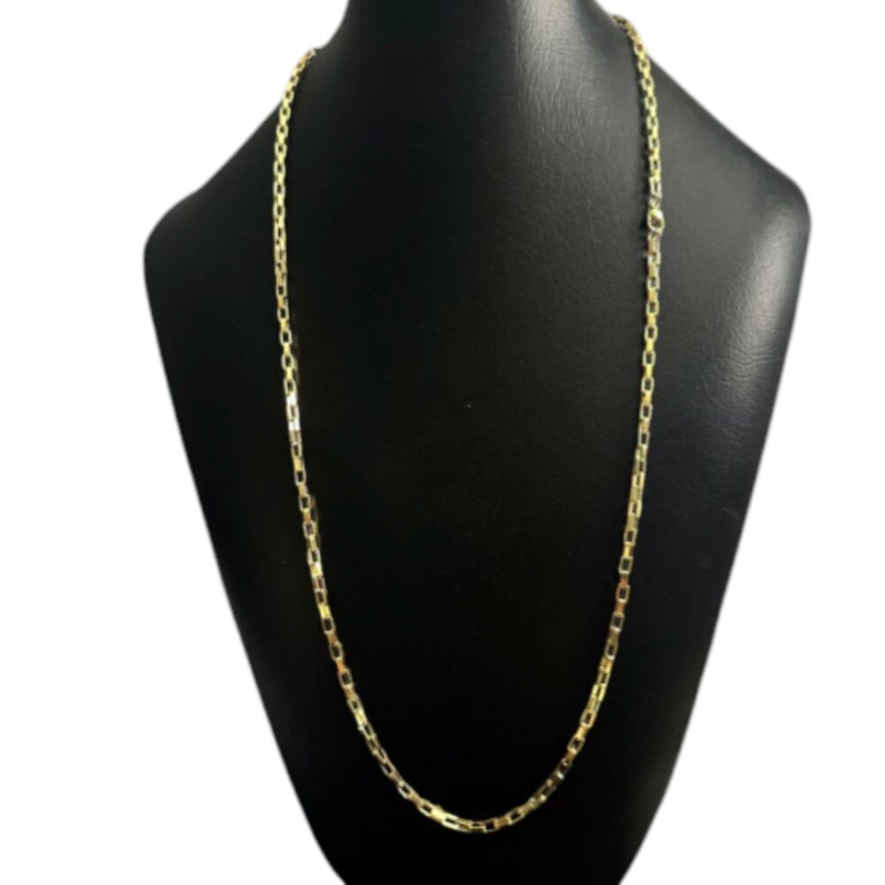 Cordão 3.0 Tijolinho + Pingente Cristo Oval - Banhado A Ouro - Imagem 9