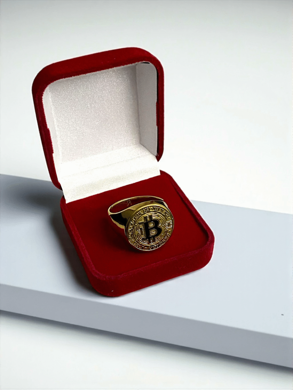 Anel Bitcoin - Banhado A Ouro 18K - Imagem 4