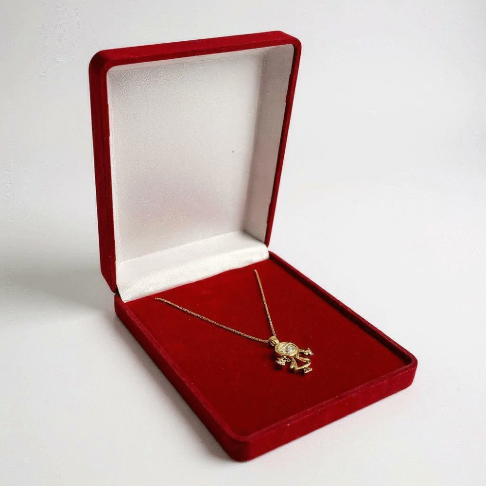 Cordão Feminino 1Mm Menina Cravejado - Banhado A Ouro 18K - Imagem 3